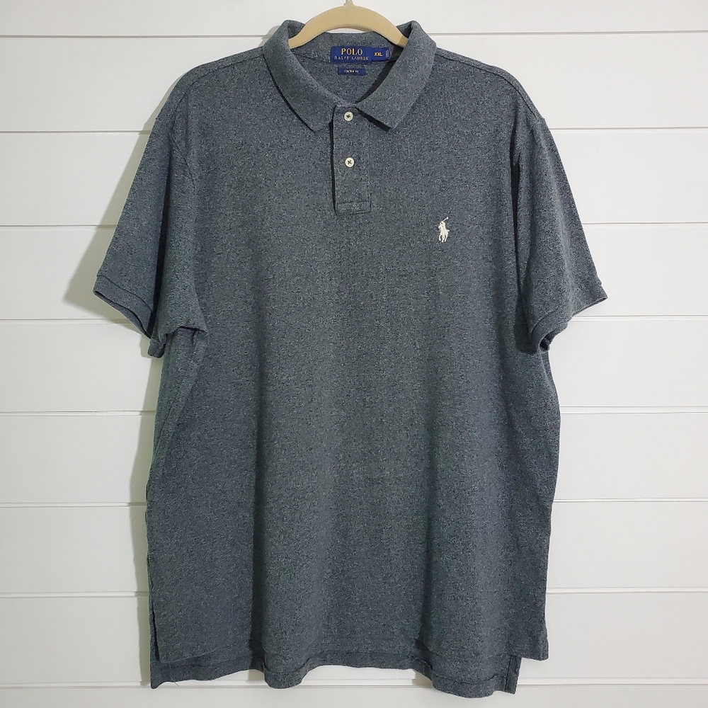 Polo Ralph Lauren Gray 2-button Polo with Embroidered Logo Men's XXL